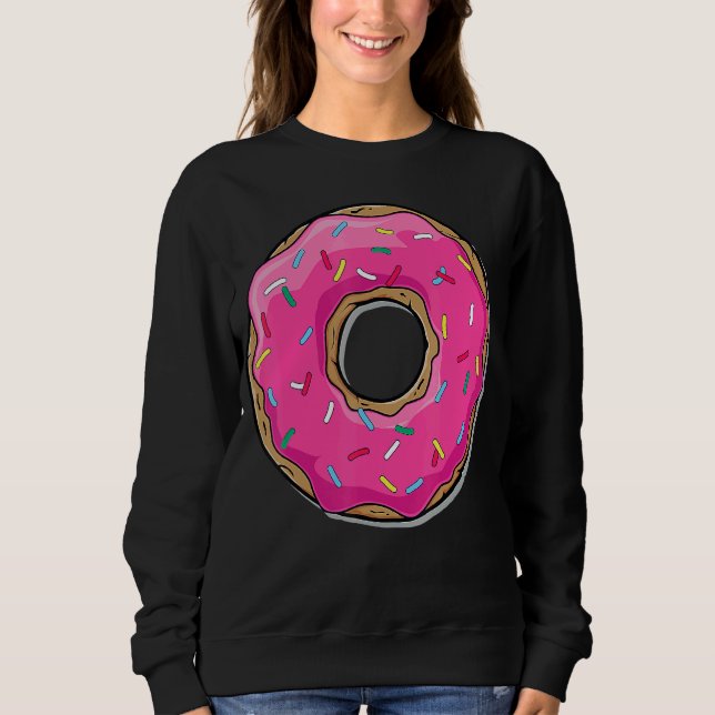 Rosa Sprinkle Donut Coola Doughnut Sprinkles Food T Shirt (Framsida)