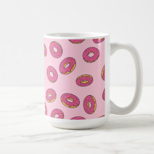 Rosa Sprinkle Donut Mönster Kaffemugg