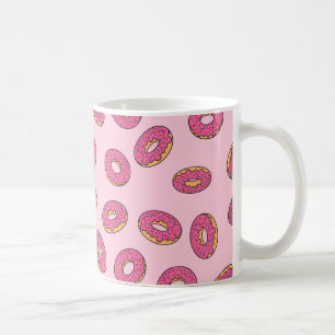 Rosa Sprinkle Donut Mönster Kaffemugg