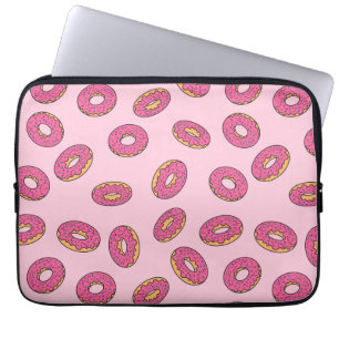 Rosa Sprinkle Donut Mönster Laptop Fodral