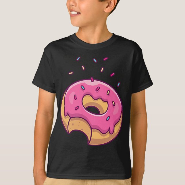 Rosa Sprinkle Donut Pocket Doughnut Älskare T Shirt (Framsida)