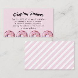 Rosa Sprinkle Donut Visning Shower Infoga kort