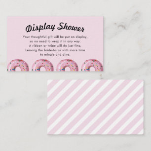 Rosa Sprinkle Donut Visning Shower Infoga kort