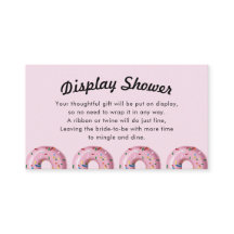 Rosa Sprinkle Donut Visning Shower Infoga kort