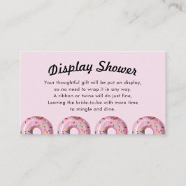 Rosa Sprinkle Donut Visning Shower Infoga kort