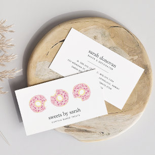 Rosa Sprinkle Doughnut Visitkort