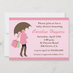 Rosa Sprinkles Baby Shower-inbjudningar Inbjudningar