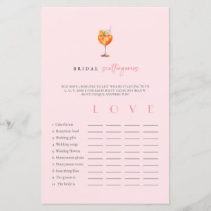 Rosa Spritz Möhippa Scattergories-spel