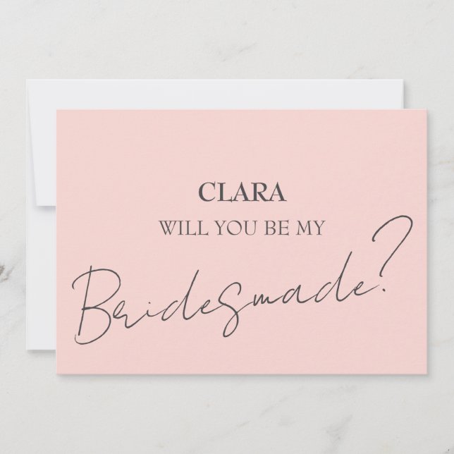 Rosa Square Bröllop Inbjudningar (Framsida)