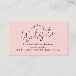 Rosa Square Bröllop Visitkort