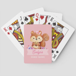 Rosa Squirrel Kids Personlig Casinokort