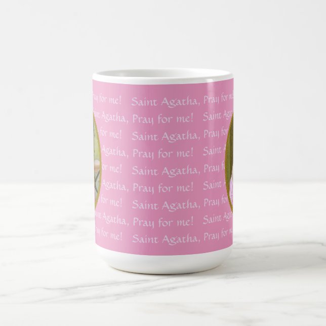 Rosa St. Agatha (M 003) 15 oz. Stor kaffe Mugg (Center)