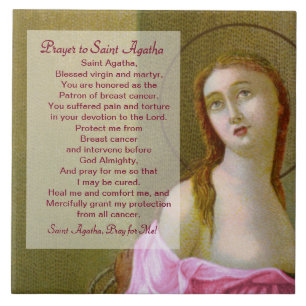 Rosa St. Agatha (M 003) Keramik Tile 2 Kakelplatta