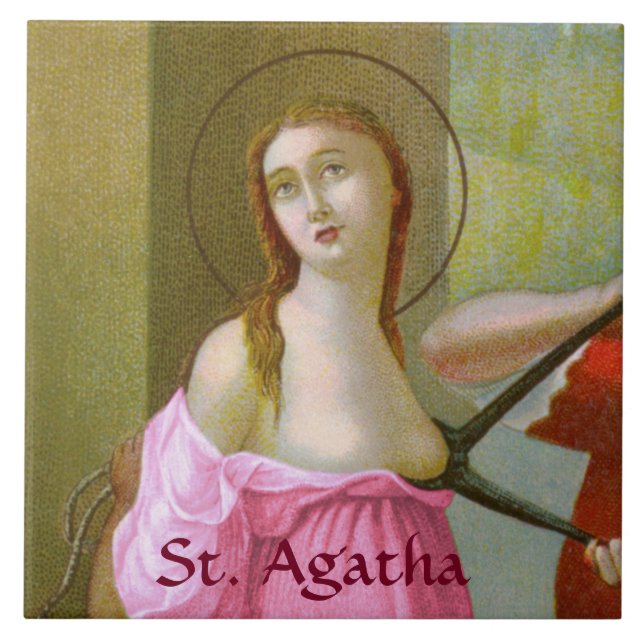 Rosa St. Agatha (M 003) Keramisk Kakel 1 (Framsidan)