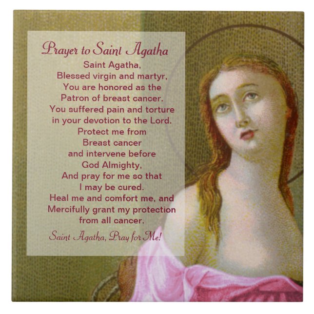 Rosa St. Agatha (M 003) Keramisk Kakel 2 (Framsidan)