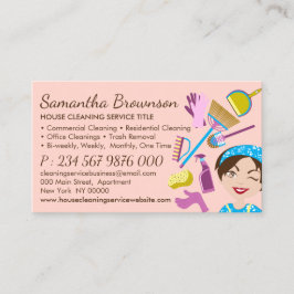 Rosa Städning Janitorial Maid Houseeping Visitkort