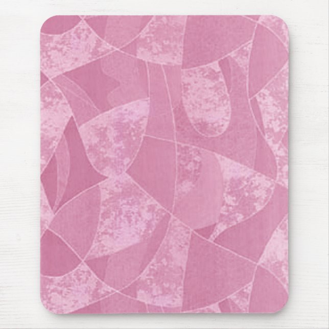 Rosa Stain Glass Mouse Pad Musmatta (Framsidan)