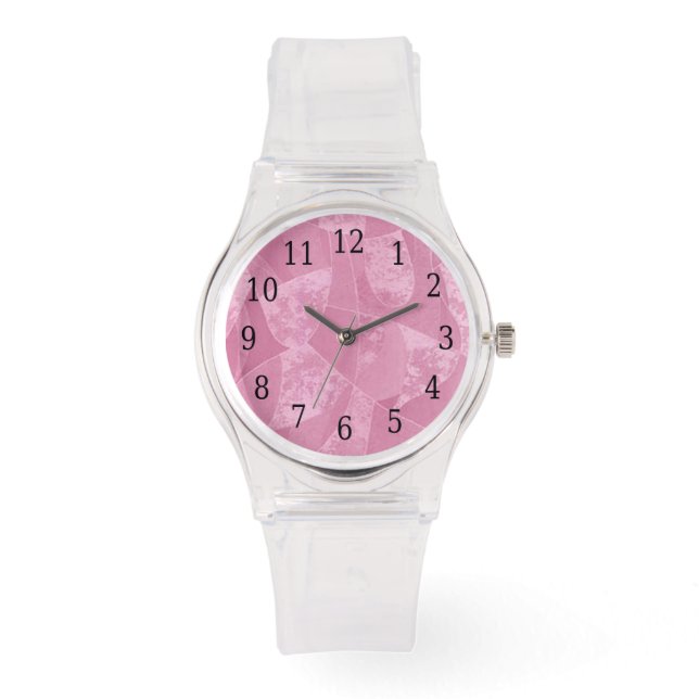Rosa Stain Glass Watch Armbandsur (Framsida)