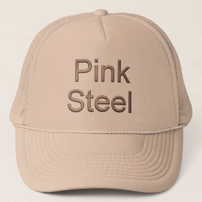 Rosa stål khaki truckerhatt keps (Framsida)