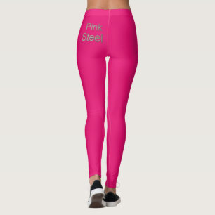 Rosa Stål ord fuchsia leggings
