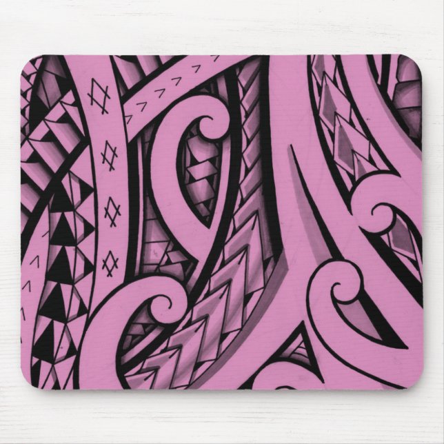 Rosa stam- tatueringdesign i Maori stil Musmatta (Framsidan)