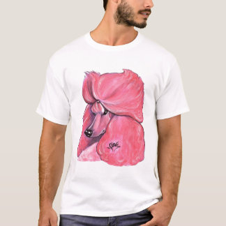 Rosa standard pudel t shirt