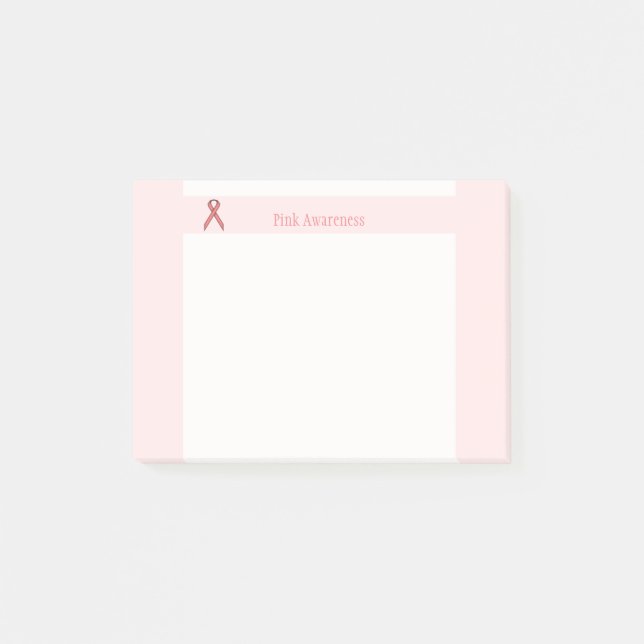 Rosa Standard Ribbon av Kenneth Yoncich Post-it Block (Framsida)