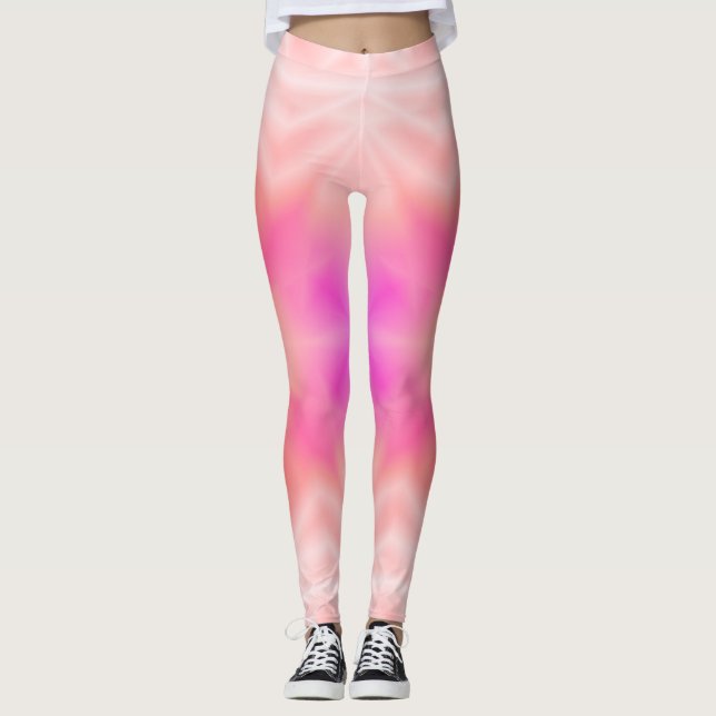Rosa Stänk Leggings (Framsida)