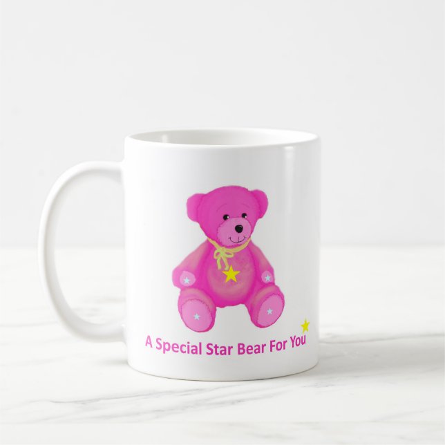 Rosa Star Bear Kaffemugg (Vänster)