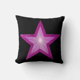 Rosa Star Black dekorativ kudde2 Kudde