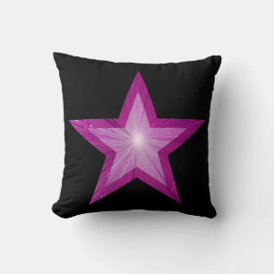 Rosa Star Black 'Text' dekorativ kudde Square