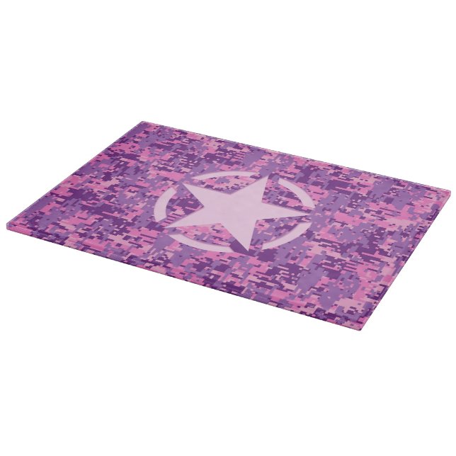 Rosa Star Deco on Digital Camo Stil (Hörn)