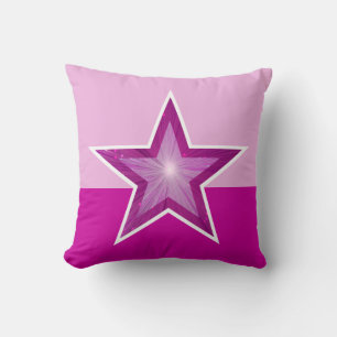 Rosa Star dekorativ kudde2 rosa två färg Kudde