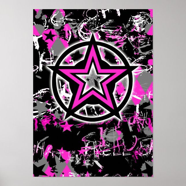 Rosa Star Graphic Poster (Framsidan)
