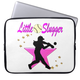 ROSA STAR LITTLE SLUGGER SOFTBALL DESIGN LAPTOP SLEEVE