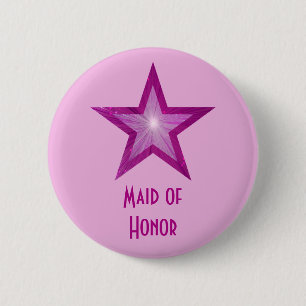 Rosa Star Maid of honor-knappens rosa Knapp