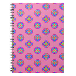 Rosa Star Mandala Mönster Boho bärbar dator Anteckningsbok