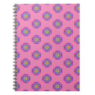 Rosa Star Mandala Mönster Boho bärbar dator Anteckningsbok