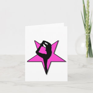Rosa Star-notecard för flygledare Kort