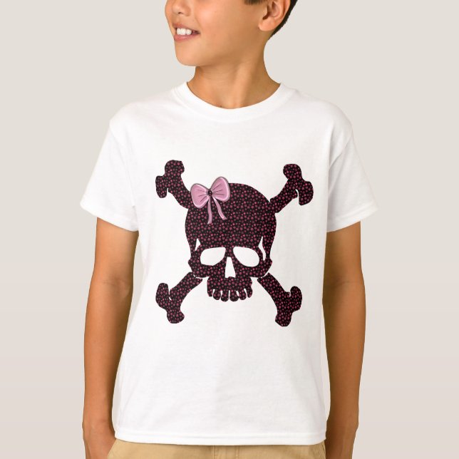 Rosa Star Skull T-shirt (Framsida)