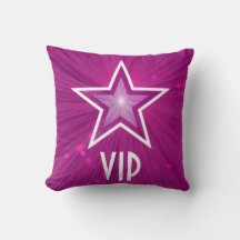 Rosa Star "VIP" dekorativ kudde-kvadrat