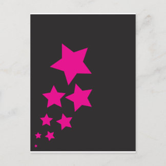 Rosa Star-vykort Vykort