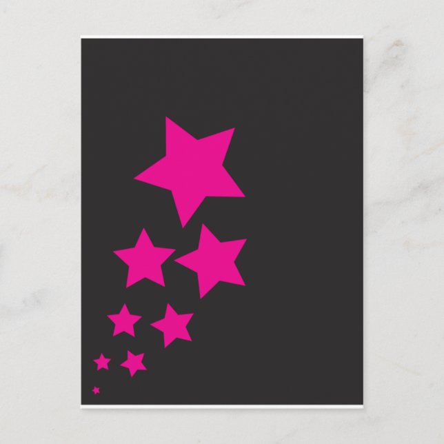 Rosa Star-vykort Vykort (Framsida)