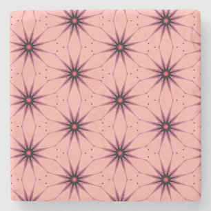 Rosa Starburst Geometric Mönster Lamp Stenunderlägg