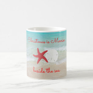Rosa Starfish-julbussen Kaffemugg