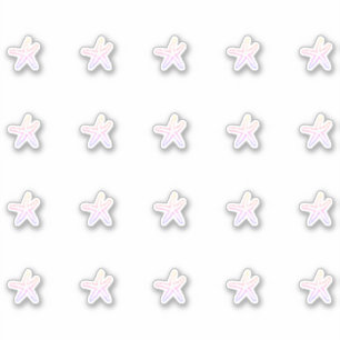 Rosa Starfish Mönster Cute Sjöliv Beach Ocean Klistermärken