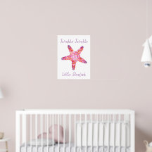 Rosa Starfish Nursery Skriv ut