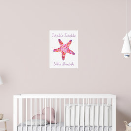 Rosa Starfish Nursery Skriv ut Poster