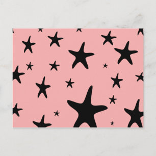 Rosa Starfish-vykort Vykort