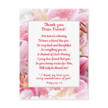 Rosa Stargazer-liljor Tack kristen vän